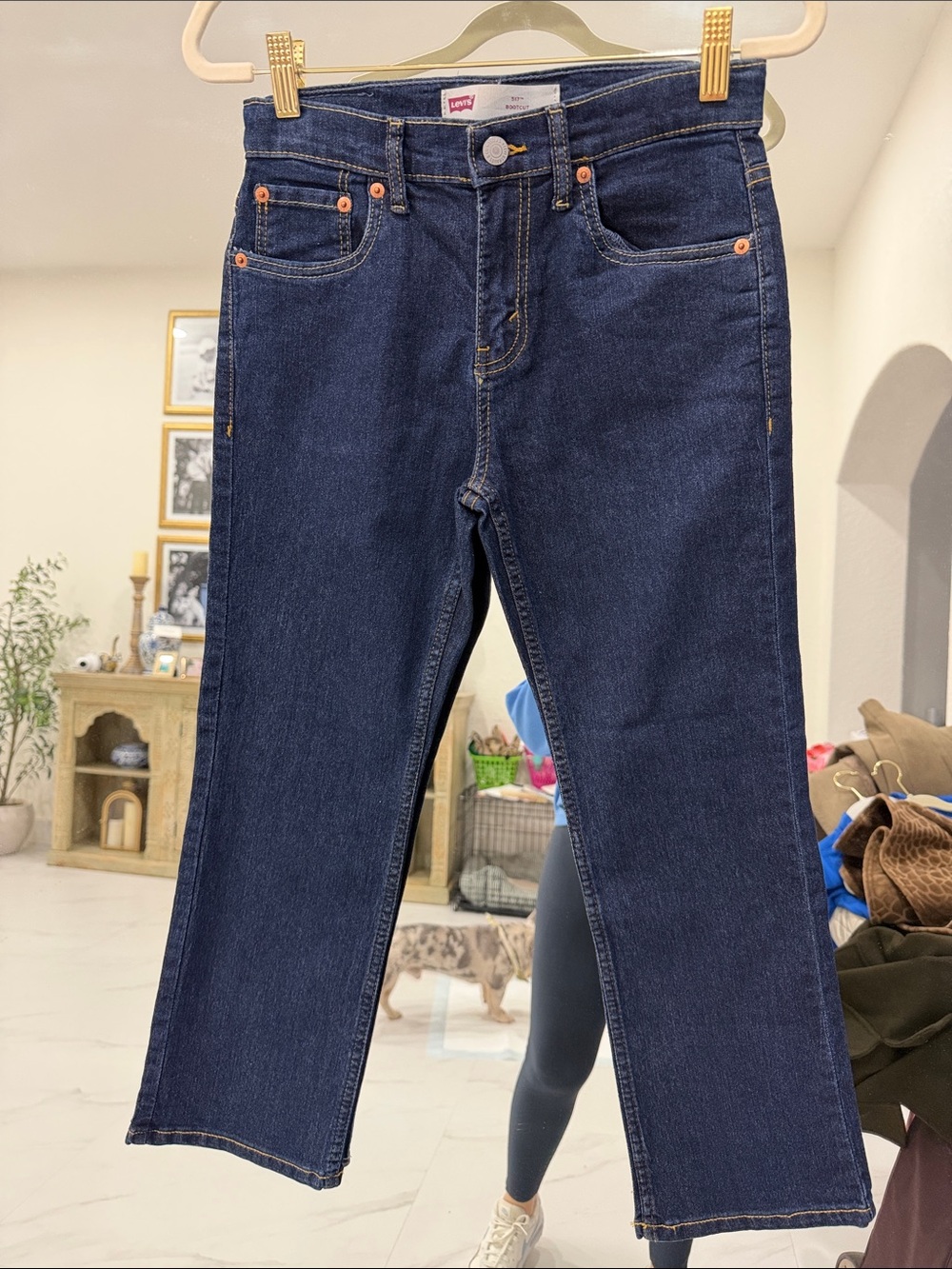 Levi's Kids Dark Indigo Bootcut Jeans with Copper Rivets